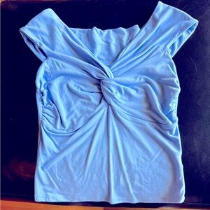 🩵Garage Light Blue Twist Front Blouse🩵